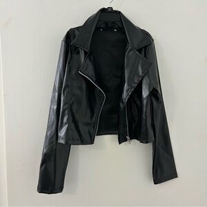 Belk Classic Faux Black Leather Jacket for Kids